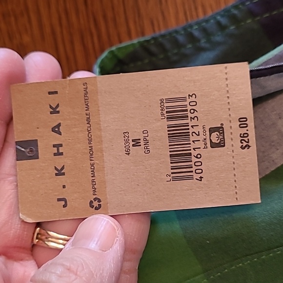 NWT J Khaki boy's long-sleeved button-up shirt size Medium - Picture 4 of 5